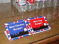 British Birthday theme Food labels
